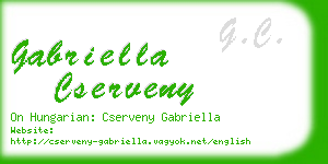 gabriella cserveny business card